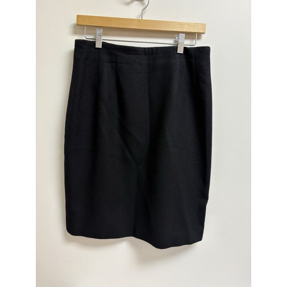 Pappagallo Women’s Skirt Black 100%‎ Wool Lined Vintage Career Office 30” Waist